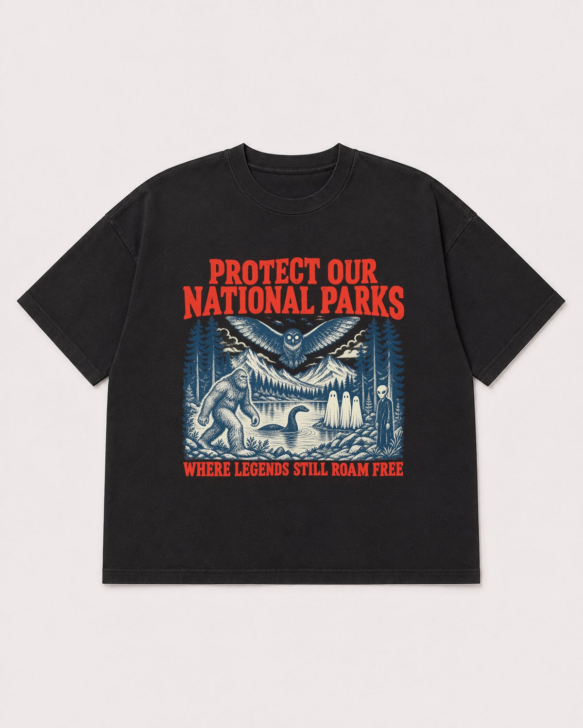 Mockup Boxy Heavyweight Tee Black product