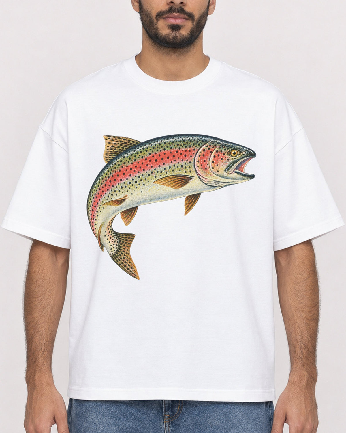 Mockup Boxy Heavyweight Tee White male close-up 07