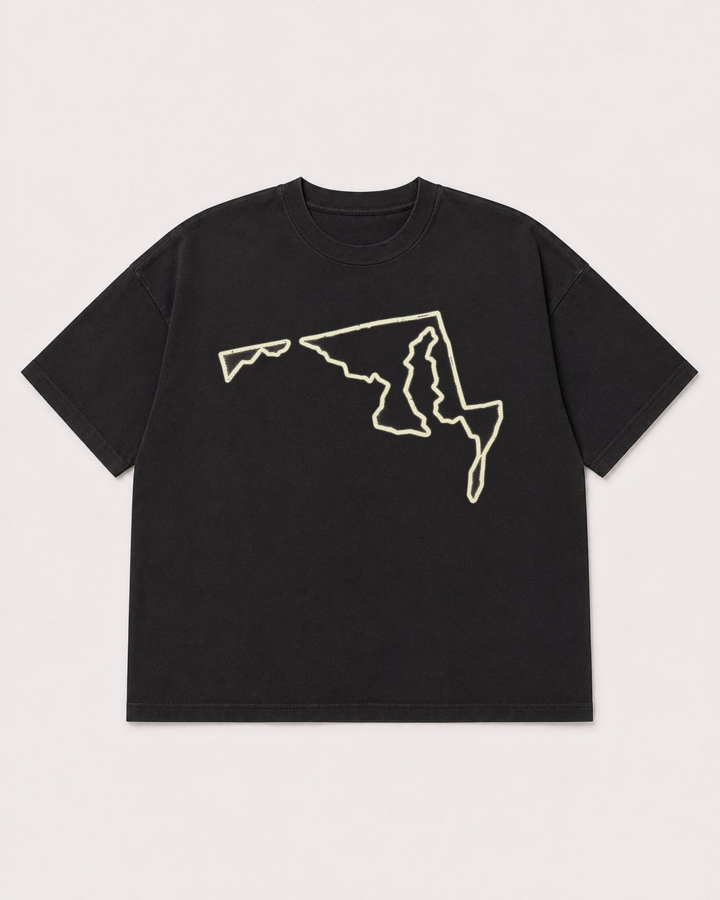 Mockup Boxy Heavyweight Tee Black product