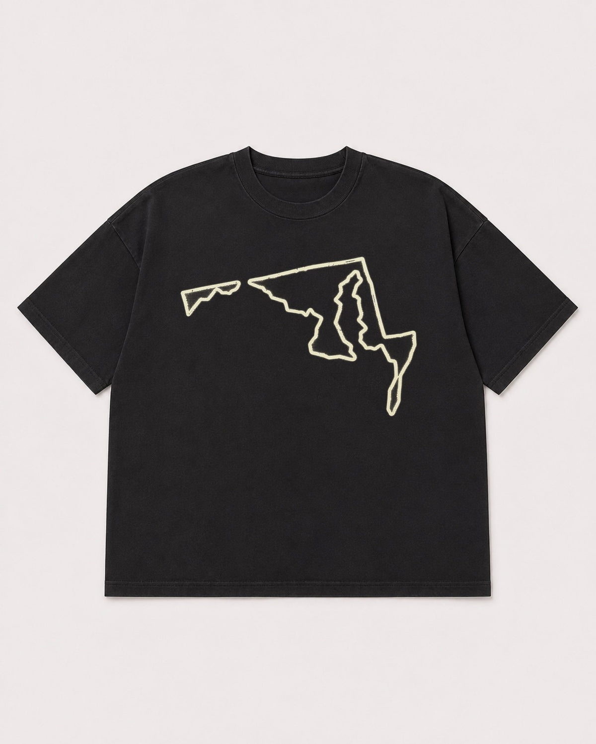 Mockup Boxy Heavyweight Tee Black product