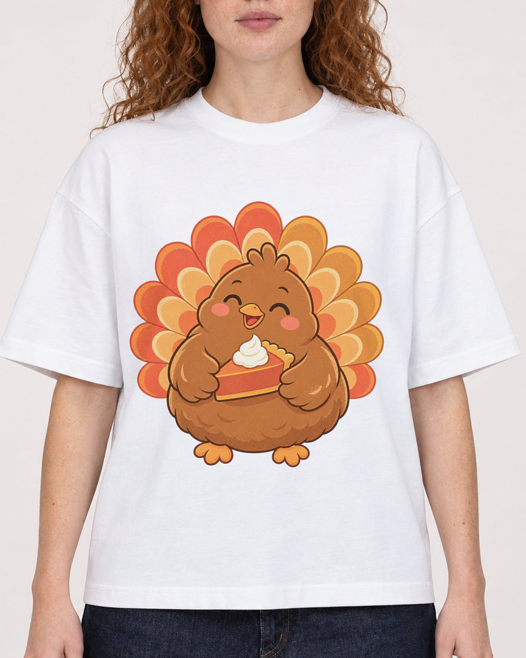 Mockup Boxy Heavyweight Tee White female close-up 09