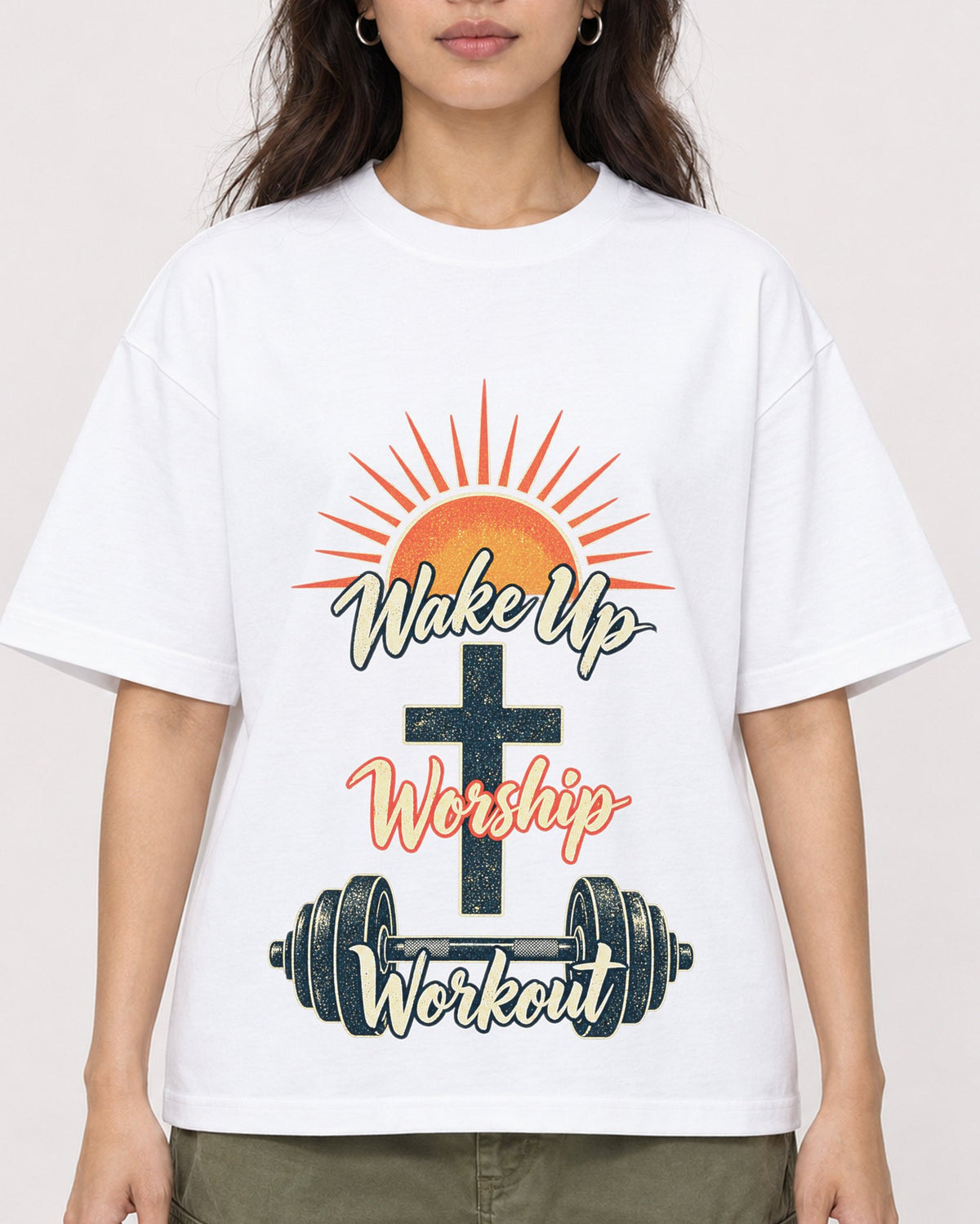 Mockup Boxy Heavyweight Tee White female close-up 02