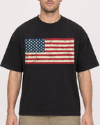 Mockup Boxy Heavyweight Tee Black male close-up 08