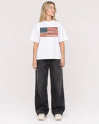 Mockup Boxy Heavyweight Tee White female full-body 08