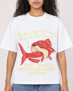 Mockup Boxy Heavyweight Tee White female close-up 10