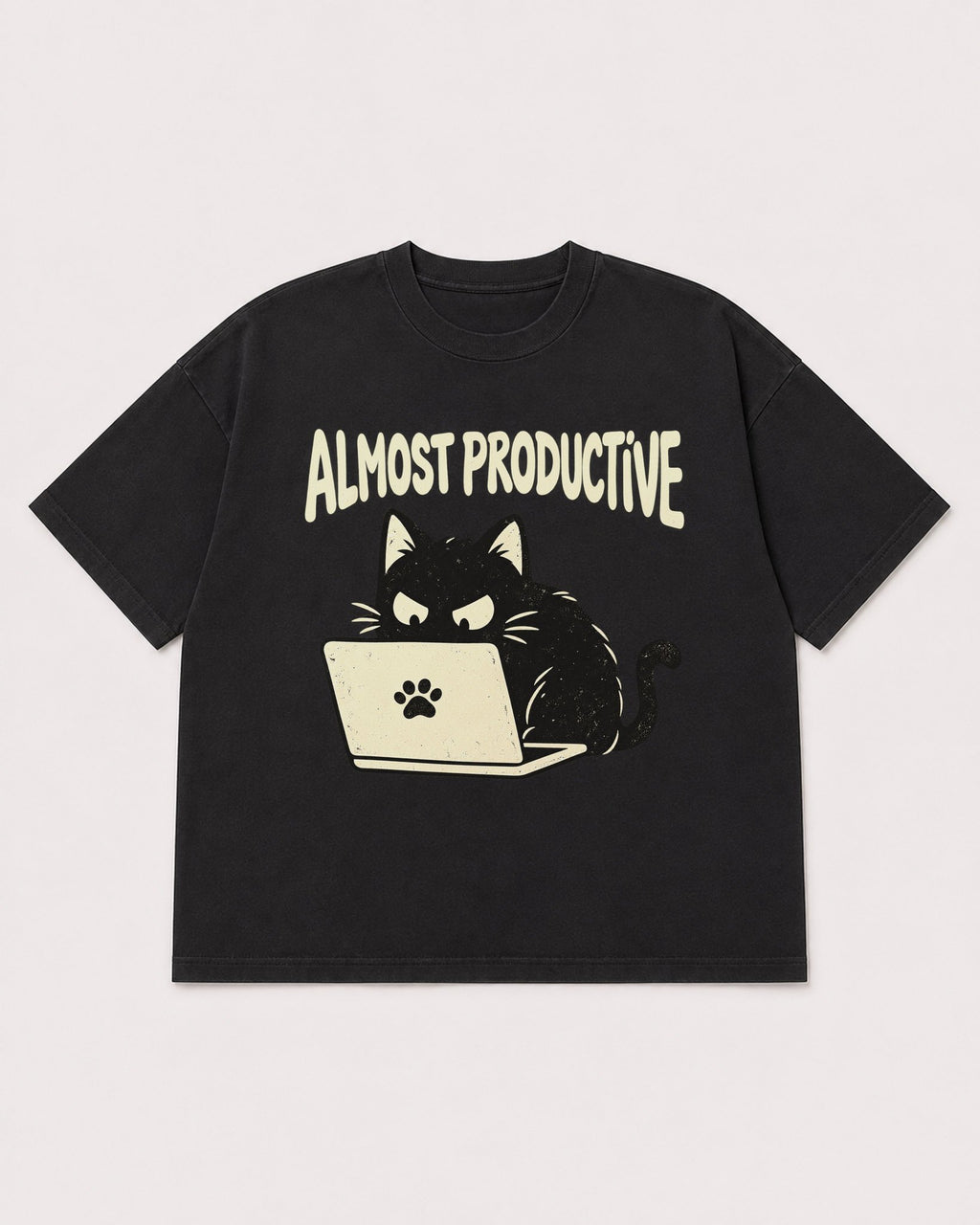 Mockup Boxy Heavyweight Tee Black product