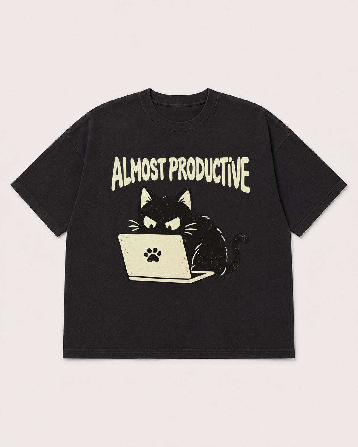 Mockup Boxy Heavyweight Tee Black product