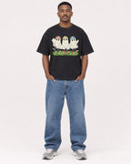 Mockup Boxy Heavyweight Tee Black male full-body 14