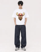 Mockup Boxy Heavyweight Tee White male full-body 31