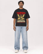 Mockup Boxy Heavyweight Tee Black male full-body 05