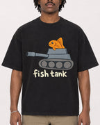 Mockup Boxy Heavyweight Tee Black male close-up 04