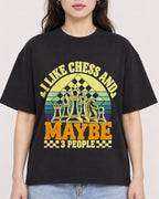 Mockup Boxy Heavyweight Tee Black female close-up 03