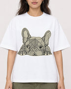 Mockup Boxy Heavyweight Tee White female close-up 02