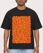 Mockup Boxy Heavyweight Tee Black male close-up 05