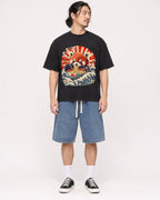 Mockup Boxy Heavyweight Tee Black male full-body 43