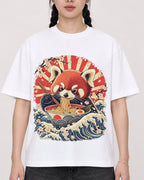 Mockup Boxy Heavyweight Tee White female close-up 43