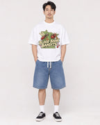Mockup Boxy Heavyweight Tee White male full-body 13