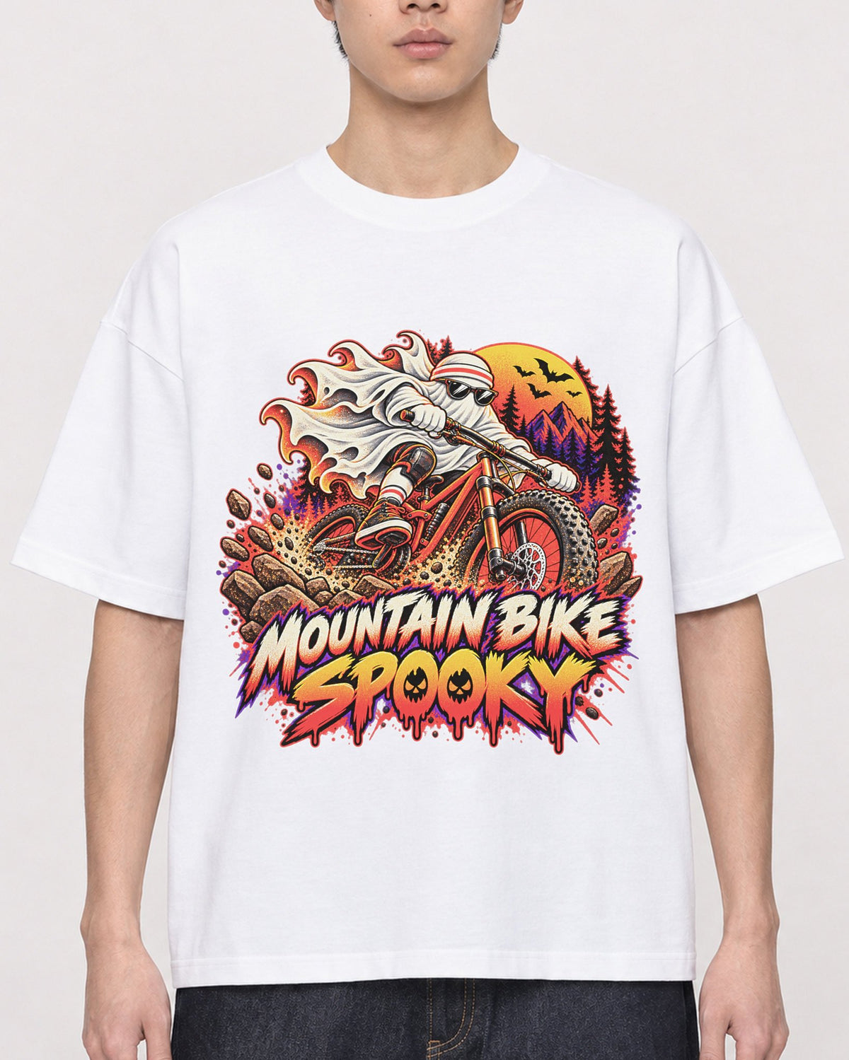 Mockup Boxy Heavyweight Tee White male close-up 01