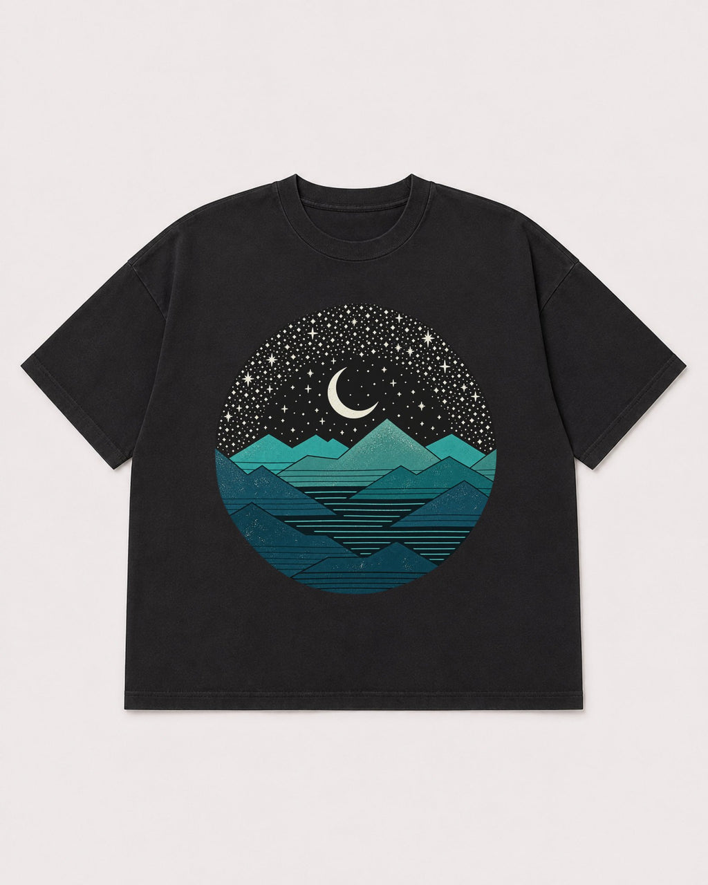 Mockup Boxy Heavyweight Tee Black product