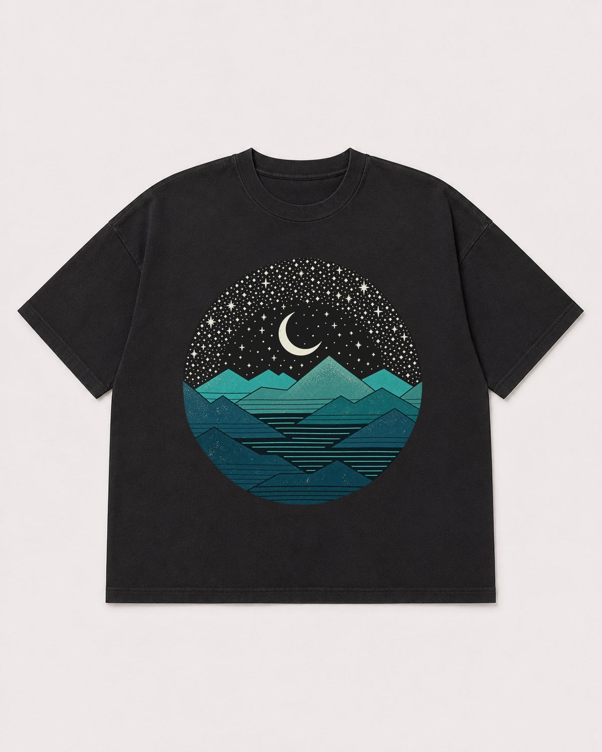 Mockup Boxy Heavyweight Tee Black product