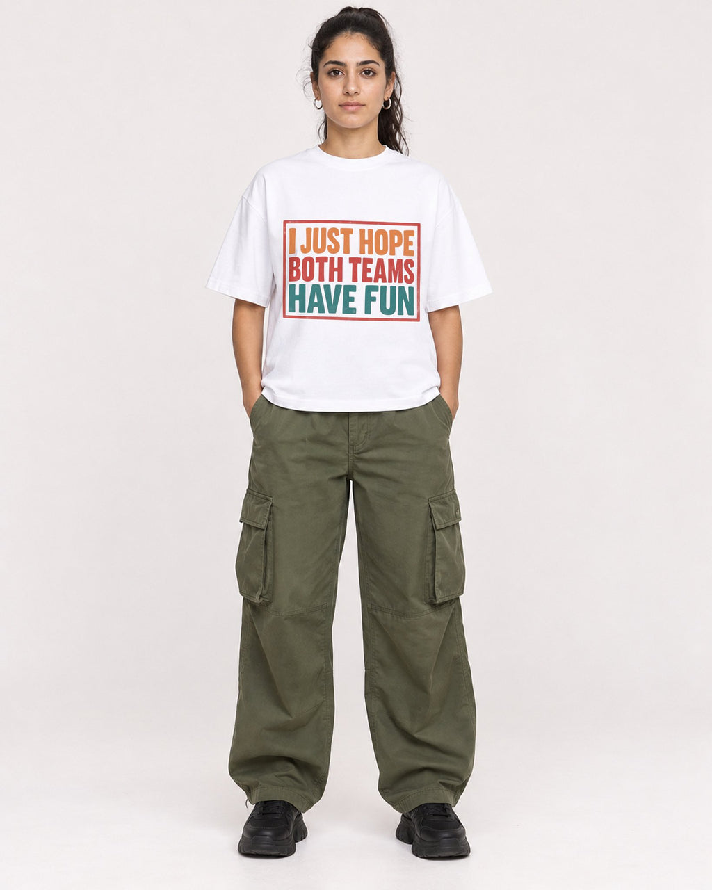 Mockup Boxy Heavyweight Tee White female full-body 47