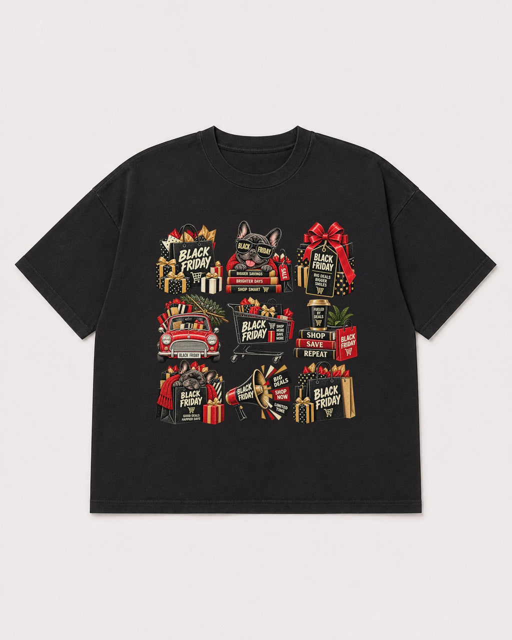 Mockup Boxy Heavyweight Tee Black product