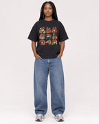 Mockup Boxy Heavyweight Tee Black female full-body 04