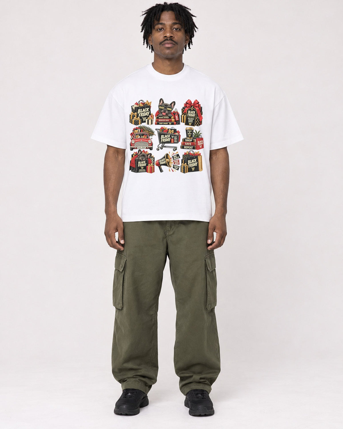 Mockup Boxy Heavyweight Tee White male full-body 04