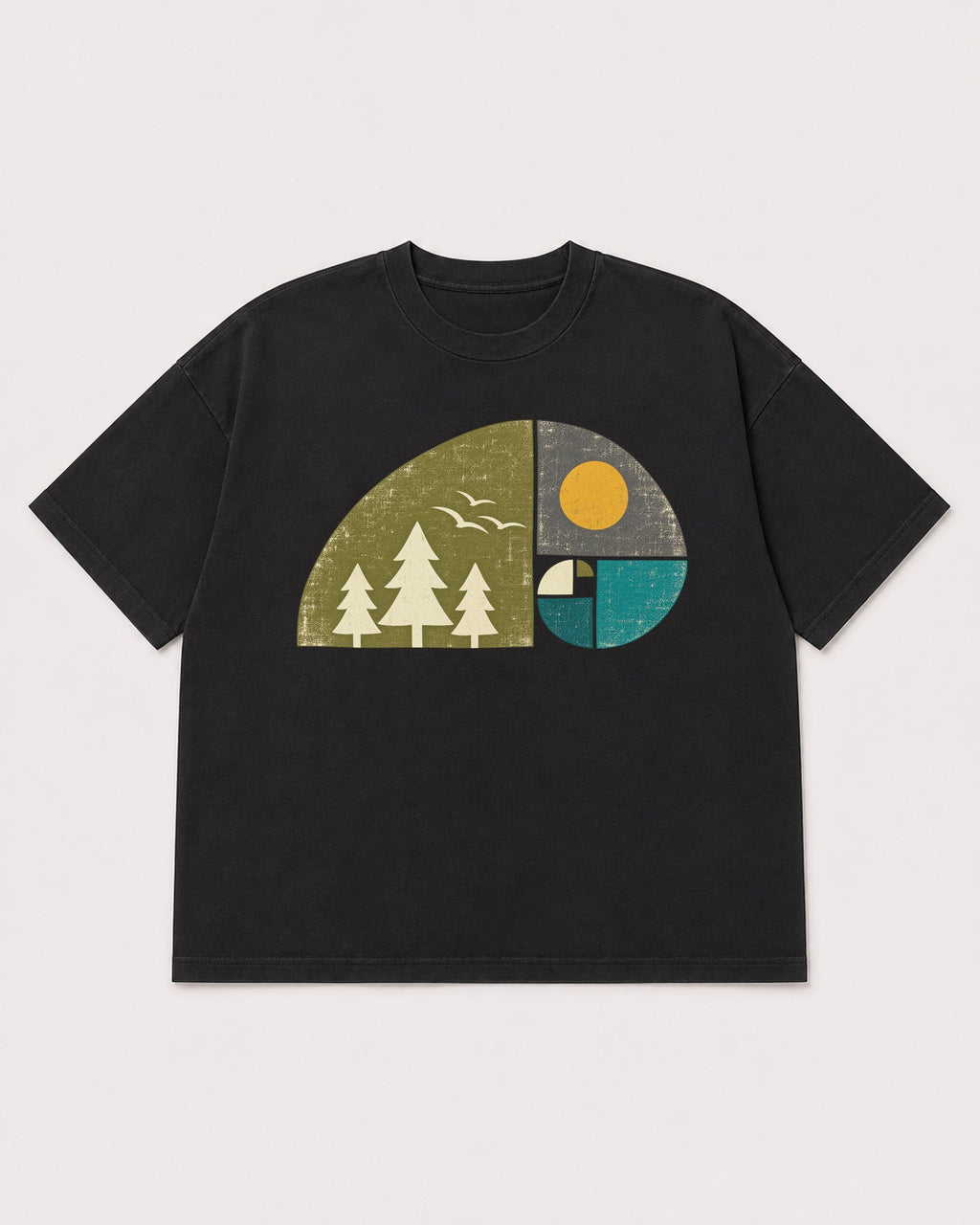 Mockup Boxy Heavyweight Tee Black product
