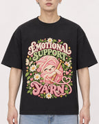 Mockup Boxy Heavyweight Tee Black male close-up 01