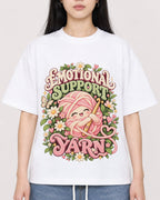 Mockup Boxy Heavyweight Tee White female close-up 01