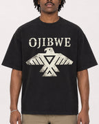 Mockup Boxy Heavyweight Tee Black male close-up 04