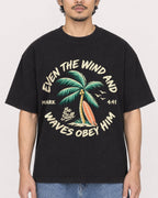 Mockup Boxy Heavyweight Tee Black male close-up 02
