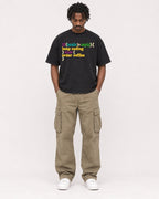 Mockup Boxy Heavyweight Tee Black male full-body 04