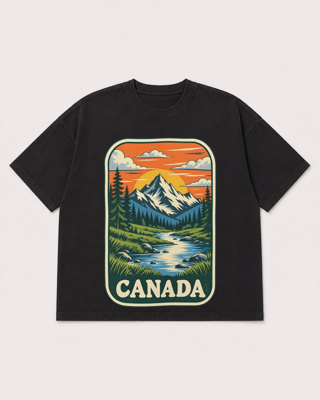 Mockup Boxy Heavyweight Tee Black product