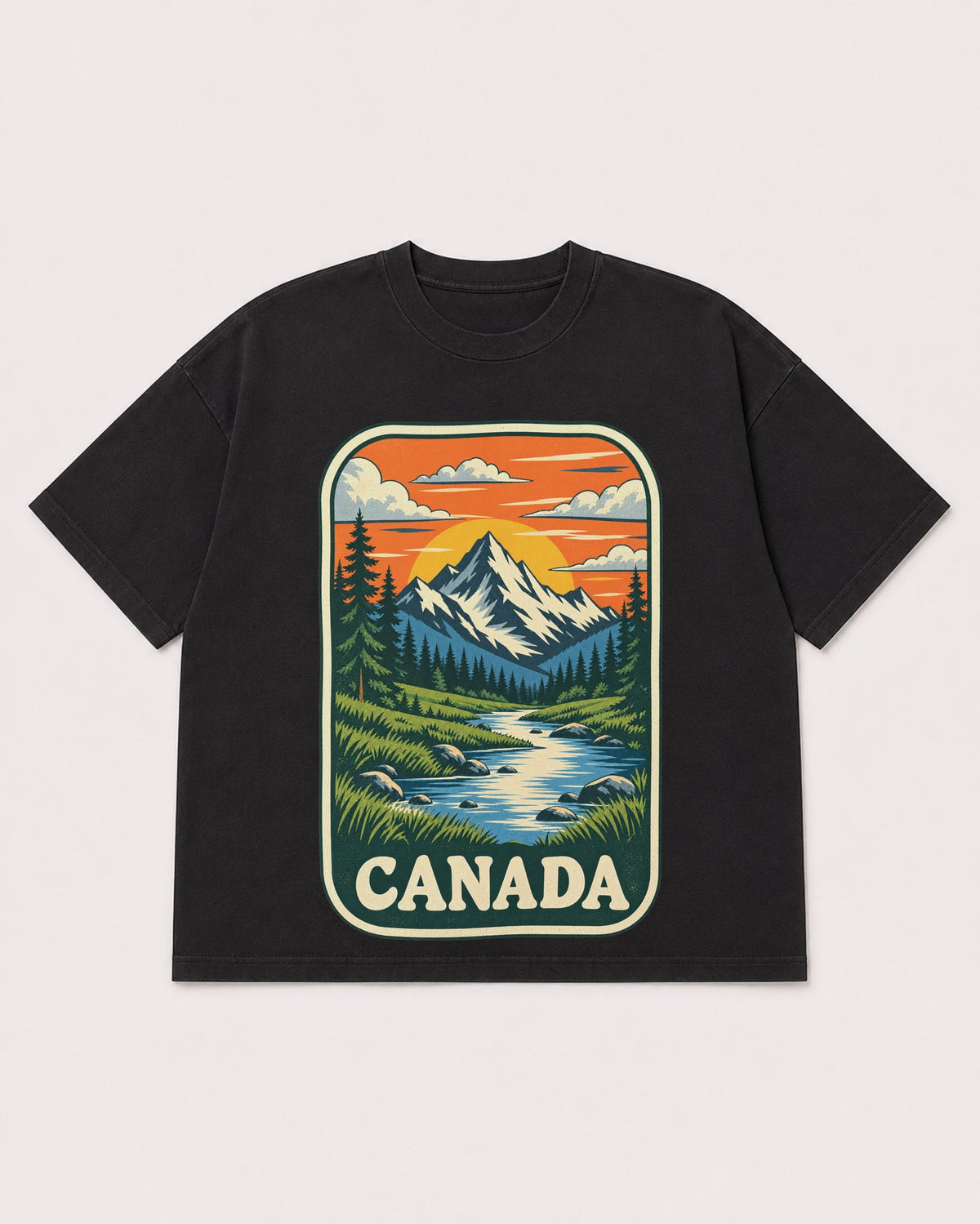 Mockup Boxy Heavyweight Tee Black product