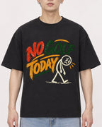 Mockup Boxy Heavyweight Tee Black male close-up 01