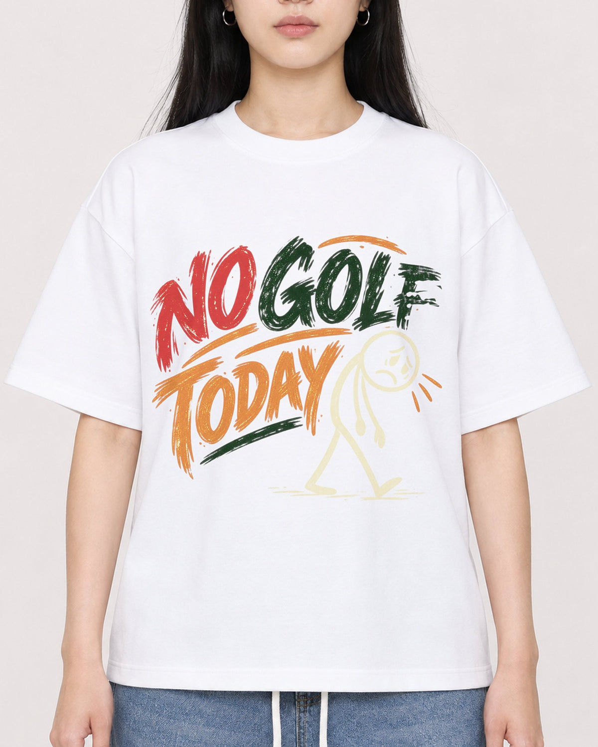 Mockup Boxy Heavyweight Tee White female close-up 01