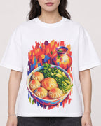 Mockup Boxy Heavyweight Tee White female close-up 03