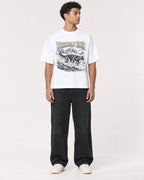 Mockup Boxy Heavyweight Tee White male full-body 10