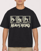Mockup Boxy Heavyweight Tee Black male close-up 16