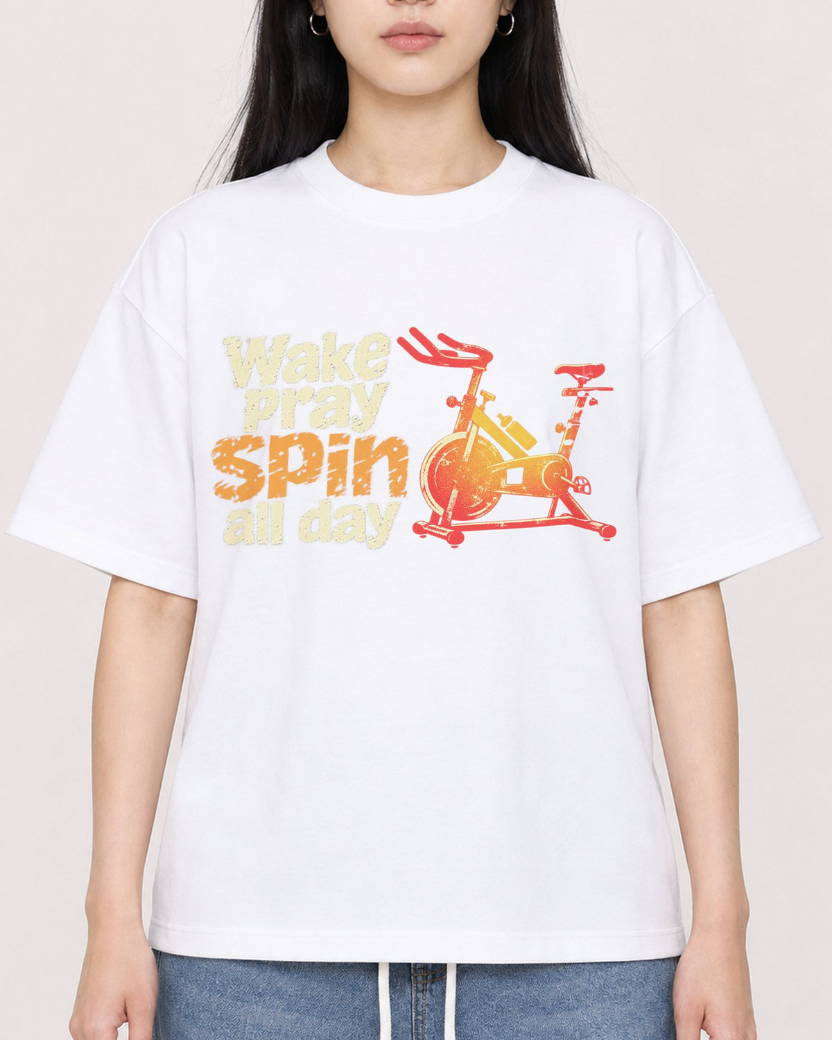 Mockup Boxy Heavyweight Tee White female close-up 01