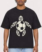 Mockup Boxy Heavyweight Tee Black male close-up 05