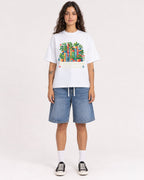 Mockup Boxy Heavyweight Tee White female full-body 06
