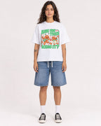 Mockup Boxy Heavyweight Tee White female full-body 06