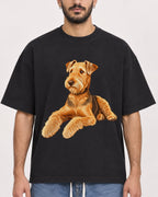 Mockup Boxy Heavyweight Tee Black male close-up 07