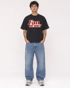 Mockup Boxy Heavyweight Tee Black male full-body 06