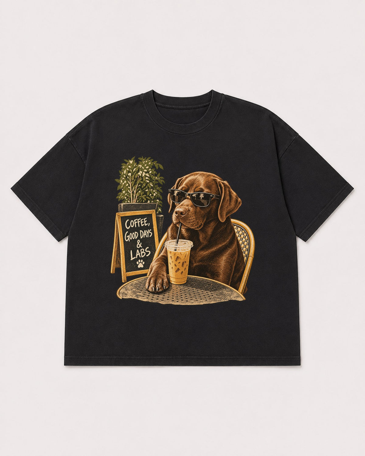 Mockup Boxy Heavyweight Tee Black product