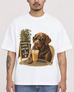 Mockup Boxy Heavyweight Tee White male close-up 12
