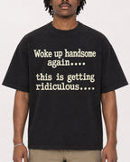 Mockup Boxy Heavyweight Tee Black male close-up 04